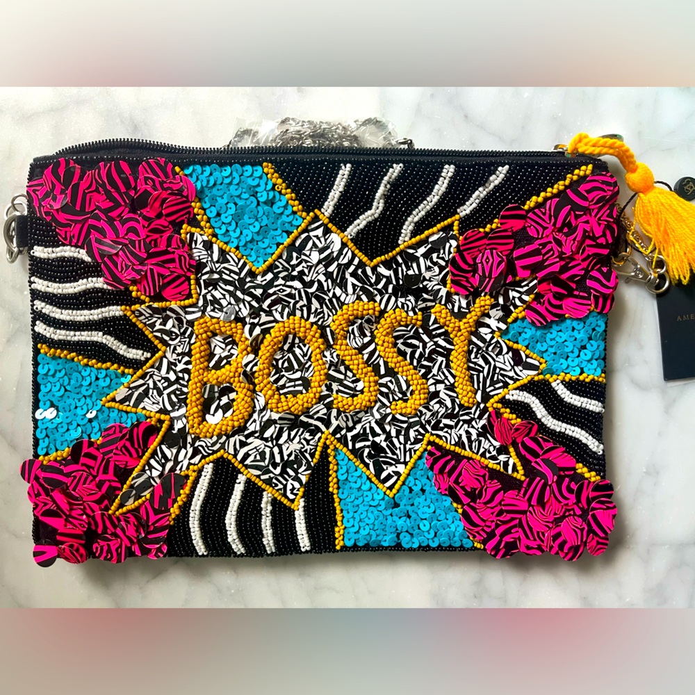 Brand New With Tags C’est la Vie Bossy Beaded Bag Pouch